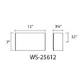 thumbnail image 5 of WAC Lighting Blok 1-Light LED 3000K Backup Battery Aluminum Wall Sconce in White, 5 of 5