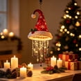 thumbnail image 5 of Lighted Santa Hat Hanging Chandelier with LED String Lights, Red Christmas Porch Decoration, Festive Holiday Doorway & Entryway Ornament, Indoor Outdoor Xmas Decor, 5 of 6