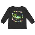 thumbnail image 3 of Inktastic Praying Mantis with Flowers and Leaves Boys or Girls Long Sleeve Toddler T-Shirt, 3 of 5