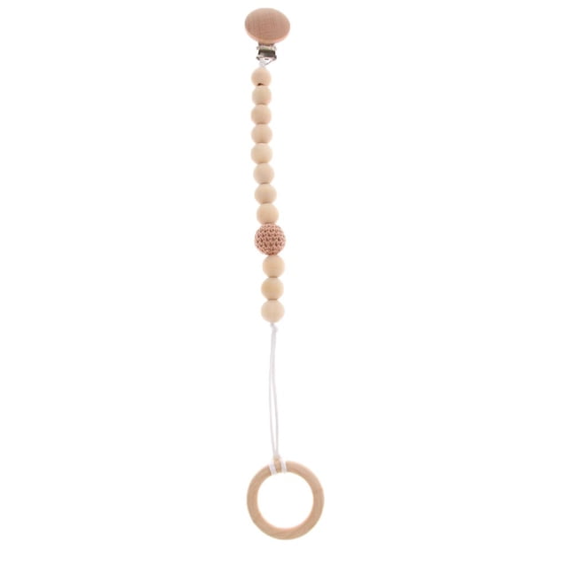 Juguetes de cadena de chupete infantil,Clip de mordedor de de madera,Chupetero Natural,Correas de chupete para bebés,Soporte para chupete de bebé,Clip de cadena para chupete,Correa CUTICAT Juguetes de cadena de chupete infantil