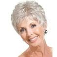 thumbnail image 4 of Teissuly Light Blonde Short Hair Women With Bangs Natural Wig Cosplay Wig, 4 of 7