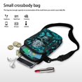 thumbnail image 7 of HELLHERO Skull and Butterfly Pattern with Zipper Adjustable Crossbody Bag Women Polyester Outdoor Travel 4.33x1.97x7.09 Leakproof, 7 of 7