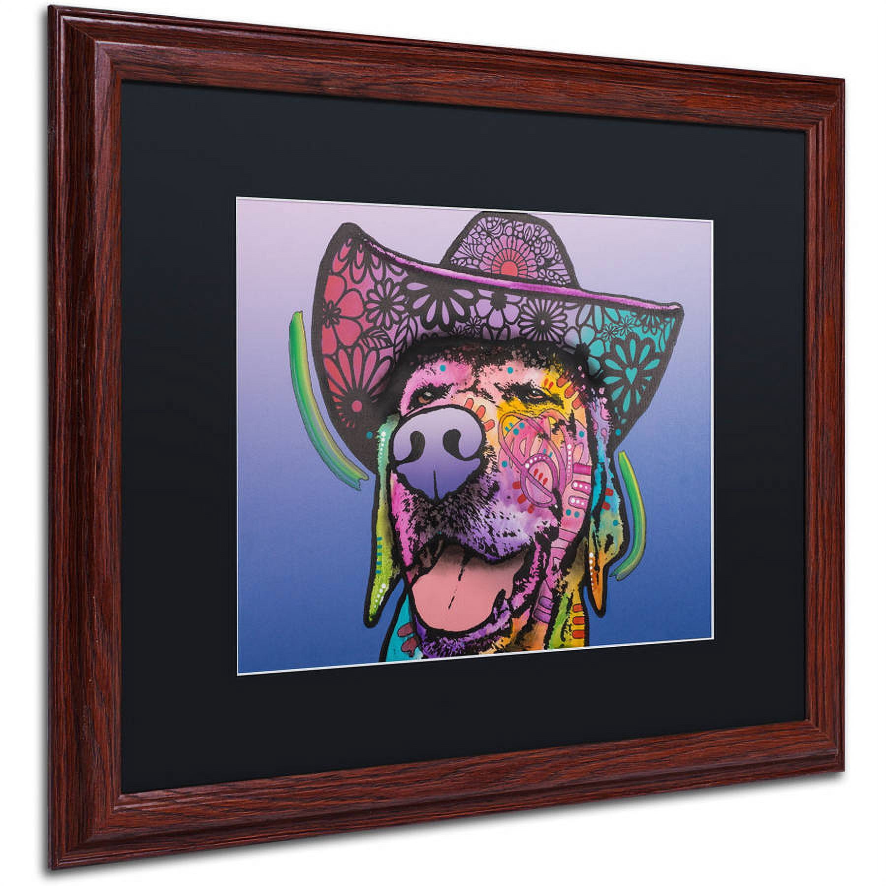 Trademark Fine Art "Penelope Custom-4" Canvas Art by Dean Russo, Black Matte, Wood Frame