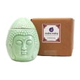 thumbnail image 5 of Mudra Crafts Oil Burner, Candle Warmer, Green Buddha Statue Decor for Scented Wax, Fragrance Melt, Essential Oil, 5 of 5