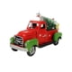 thumbnail image 2 of Camión rojo navideño, decoraciones navideñas, escultura de estilo vintage, modelo de coche de metal, adornos navideños para centro de mesa de invierno S Hugo Camioneta Roja, 2 of 9