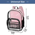 thumbnail image 4 of Ttyddzy Clear Backpack Heavy Duty PVC Transparent Backpack for College Workplace, Pinklineflower (2), 4 of 8