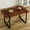 Walnut, variant on Dining Table With Fishbone Pattern And Metal Legs For Various Occasions French Style Dark Wood Texture Stable Base