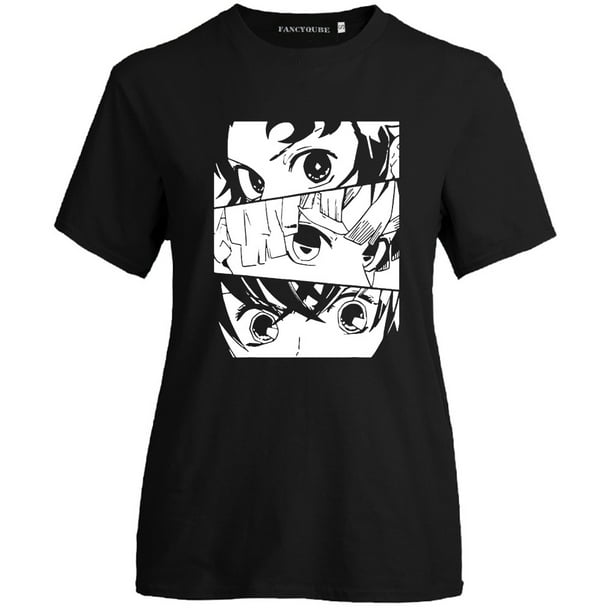 Feira De Vaidade Anime Demon Slayer T-shirt Anime Eyes Printed T Shirt