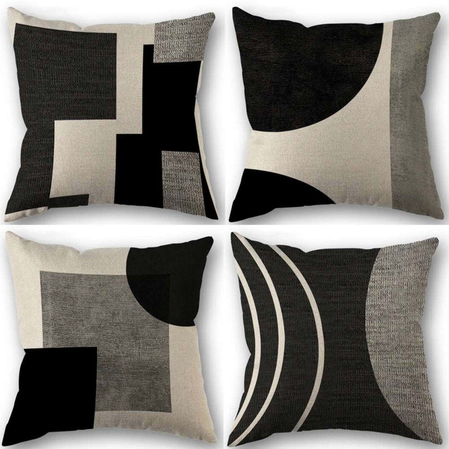 Decorative Throw Pillow Covers Soft and Durable Cushion Covers Abstract Geometric Pattern Pillow Cases for Living Room, Bedroom, or Home Decor