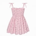 thumbnail image 1 of NIEWTR Robe d'Été Sans Manches pour Petites Filles, Robe Décontractée à Imprimé Rayé pour Tout-Petits, Robe d'Extérieur (Rose, 1-2 Ans), 1 of 9