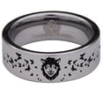 thumbnail image 2 of Wolf and Butterfly Tungsten Carbide Ring, 2 of 6