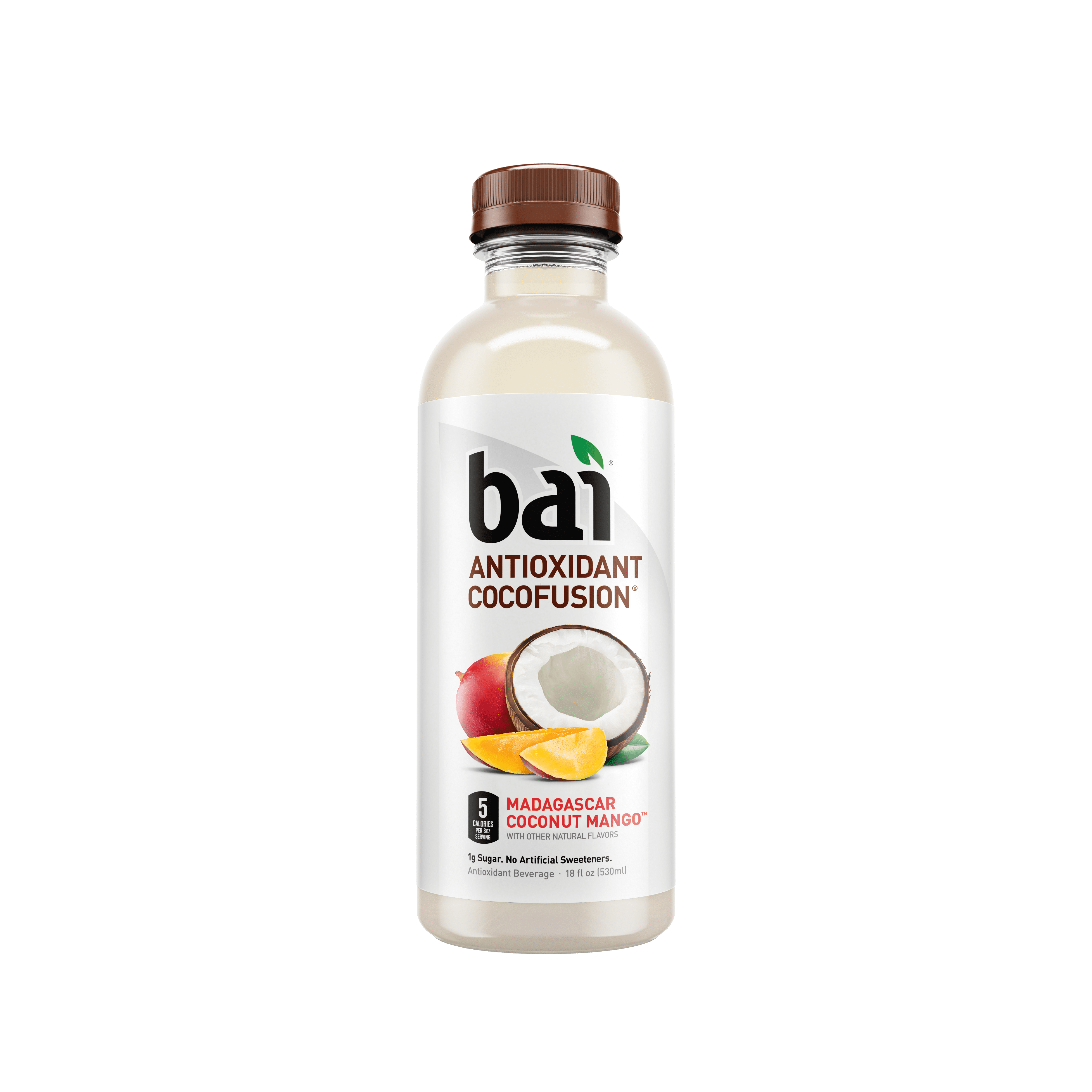 Bai Cocofusion Antioxidant Infused Beverage, Madagascar Coconut Mango, 18 Fl Oz, 12 Count