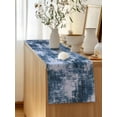 thumbnail image 5 of Table Runner 36 Inches Long for Kitchen Dining, Navy Blue Ombre Dresser Scarf Farmhouse, Dining Table Decorations for Wedding/Parties, Gradient Abstract Art Vintage 13 x 36 In, 5 of 8