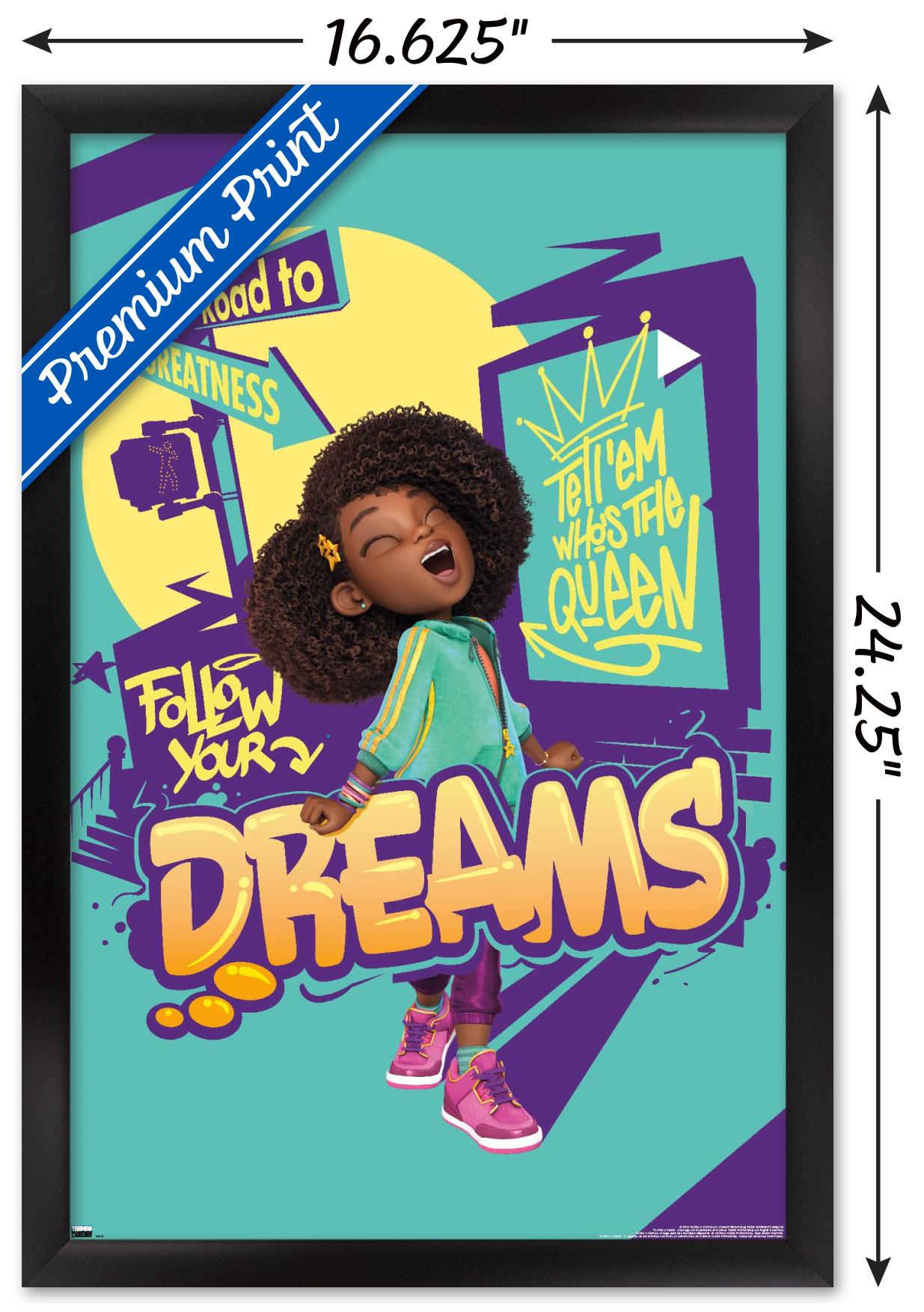 Karma's World - Follow Your Dreams Wall Poster, 14.725" x 22.375", Framed