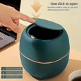 thumbnail image 4 of Green Plastic Mini Desktop Trash Bin with Lid, 4 of 5