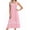 Pink, variant on Women's Nightgowns Long Sleeveless Night Gown Ladies Sleep Dress Soft Victorian Nightdress