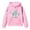 Pink, variant on XFeng Kids Pullover Hoodie Casual Long Sleeve Hooded Sweatshirt with Kangaroo Pocket
