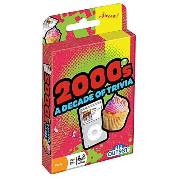 Outset Media 2000's A Decade of Trivia Travel Pack Card Game - for Ages 12 and up