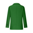 thumbnail image 6 of Holiday Deals Women's Work Office Blazer Stretch Lapel Collar Long Sleeve Jacket Suit Fall Winter Basic Solid Color Lightweight Blazers,Green,M, 6 of 9