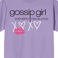 thumbnail image 6 of Gossip Girl Popularity Has Its Price Crew Neck Short Sleeve Purple Haze Women's T-shirt-Medium, 6 of 7