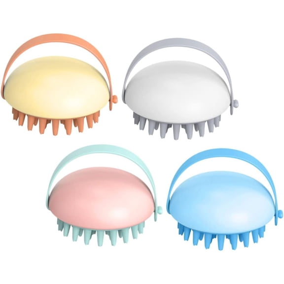4pcs Bath Brush Head Household Shower Brush Kids Hair Brush Bathtub Scrubber Massagers Handheld Hand Scrubber Skin Cleaning Tool Comfortable Bath Brush Cleaning Scrubber Tool Body
