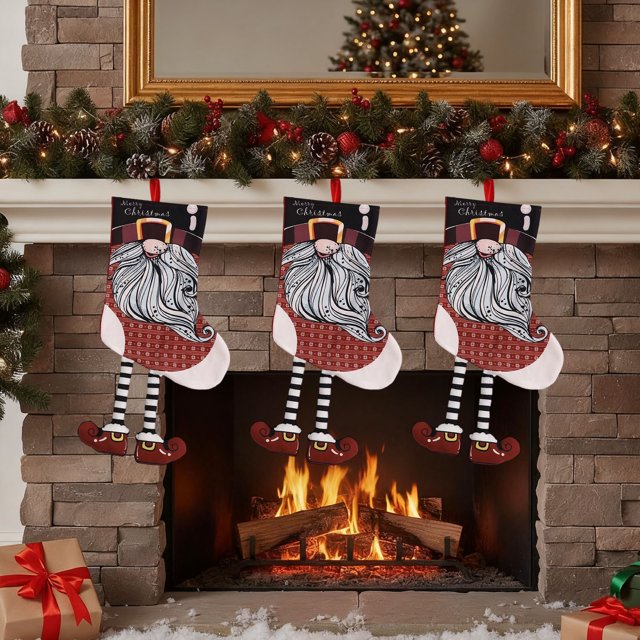 Adornos Navideños Calcetines Navideños Bolsas de Regalo Enanitos Personas Mayores Muñecos de Nieve Elfos Bolsas de Dulces Navideños