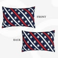thumbnail image 4 of Fotbe Patriotic Star Pattern Pillow Cases - Envelope Closure - Luxury, Extra Soft, Cooling Pillow Covers - Wrinkle, Fade, Stain Resistant-16"x24", 4 of 9