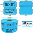 thumbnail image 3 of THOPBPRK 500  Colored Raffle Tickets Double Roll 50/50 Carnival Fair Split The Pot One Hundred Consecutively Numbered Fundraiser Festival Event Party Door Prize Drawing Perforated Stubs (Pink), 3 of 13