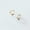 Gold with White Stone, variant on 925 Sterling Silver Tiny Baguette CZ Small Huggie Hoop Earrings A1569-Silver - Purple Stone-7mm