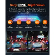 Vantrue 2.7K Dual Dash Cam, STARVIS 2 HDR, 1440P 60FPS, GPS, Voice Control, 24/7 Parking, 512GB Max
