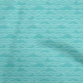 thumbnail image 1 of oneOone Rayon Aqua Blue Fabric Asian Japanese Wave Dress Material Fabric Print Fabric By The Yard 56 Inch Wide, 1 of 5