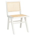thumbnail image 6 of SAFAVIEH Couture Hattie Coastal Cane Solid Dining Side Chair, White/Natural (Set of 2), 6 of 12