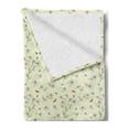 thumbnail image 2 of Daisy Soft Flannel Fleece Blanket, Realistic Garden Botany Artwork with Chamomile Flowers and Buds with Flying Ladybugs, Cozy Plush for Indoor and Outdoor Use, 50" x 60", Multicolor, by Ambesonne, 2 of 5