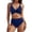 Navy |#26, variant on Women's High Waisted Bikini Sets Trendy 2026 Sexy Summer Beach Swim Suits V Neck Tummy Control Bathing Suit (Fluorescent Green,M)
