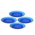 thumbnail image 5 of Borosilicate Glass Dessert Plate Set of 4 Glass Appetizer Plates 9.25" (23.5 cm), Blue, 5 of 11