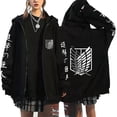 thumbnail image 2 of Attack On Titan-sudaderas con cremallera para hombre, ropa informal estilo Hip Hop, sudaderas con capucha, chaqueta con capucha de manga larga, ropa, 2 of 5