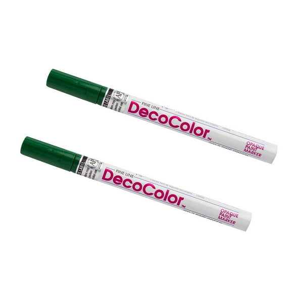 Marvy Uchida Fine Line Opaque Paint Markers, 2/Pack, Pine Green