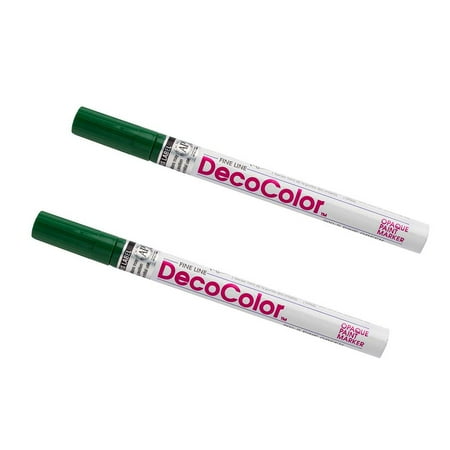 UPC: 0842497157870 | Marvy Uchida Fine Line Opaque Paint Markers 2/Pack Pine Green