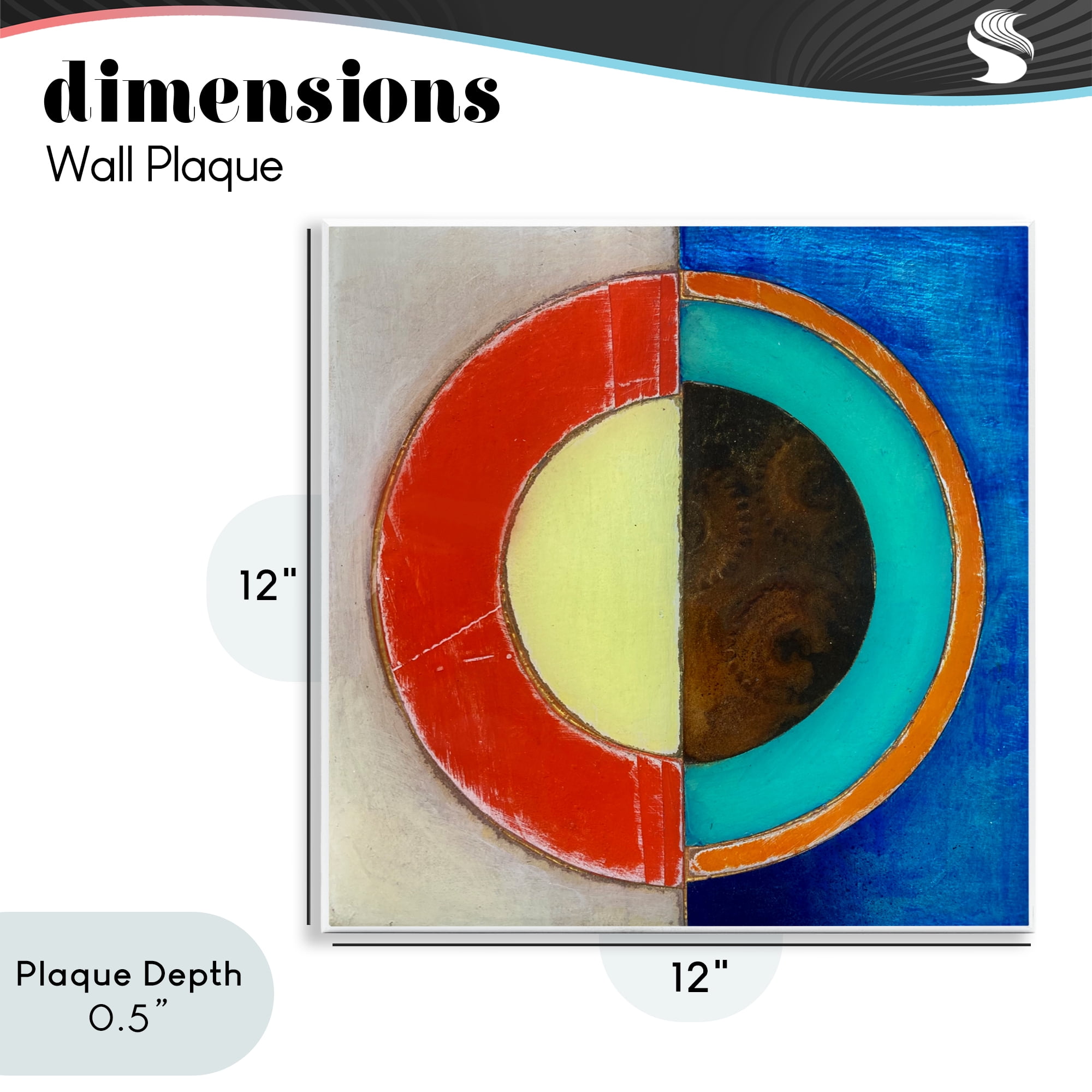 Stupell Industries Round Structured Color Block Wall Plaque Art, design by Matthew Finger