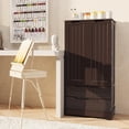 thumbnail image 5 of Kitchen Pantry Storage Cabinet with Drawers Freestanding Bathroom Storage Cabinets with Doors and Shelves, 47" Small Wooden Food Pantry Cabinet for Dining Room Craft Room, Dark Brown, 5 of 8