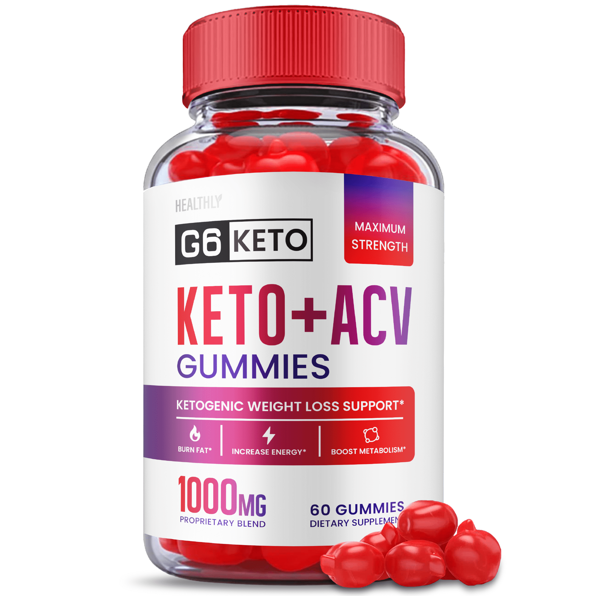 G6 KETO+ACV Gummies Ketogenic Weight Loss Support 60 Gummies 1000MG ...