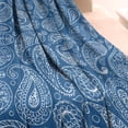 thumbnail image 3 of Blue Pioneer Flower and Paisley Pattern Blanket,Comfortable Soft Lamb Wool Throw Blanket,All Season,Warm Lightweight Blankets for Sofa Bed Couch Living Room Chair,60"x80", 3 of 4