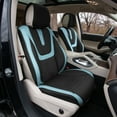 thumbnail image 3 of FH Group Universal Deluxe Faux Leather Car Seat Covers with Modern Pattern Fit for Cars, Trucks, SUVs or Van – Blue Front Seats, 3 of 8