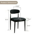 thumbnail image 7 of Morden Fort Boucle Black Dining Chairs Set of 6, Mid-Century Boucle Chairs for Kitchen, Reception, Living Room, Apartment, 7 of 7
