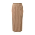 thumbnail image 4 of Vestido de punto, traje de dos piezas, suéter y falda de punto midi, conjunto de 2 piezas ajustado, vestido midi, vestido de suéter de cuello alto, conjunto de vestido de punto, vestido, 4 of 5