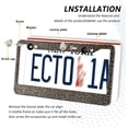 thumbnail image 5 of Coolnut Leopard Print Cheetah Animal License Plate Frames for Women Men 2 Pcs Personalized Car License Plate Holder with Screw Caps, Elliptical Hole, 5 of 7