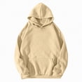 thumbnail image 2 of Godom Womens Fleece Hoodies Soft Midweight Casual Hooded Sweatshirts Y2K Fall Winter Pullover Tops with Pocket, 2 of 5