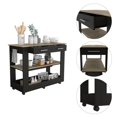 thumbnail image 3 of TUHOME Cala Kitchen Island 46   Engineered Wood Kitchen Islands in  Multi-color, 3 of 12