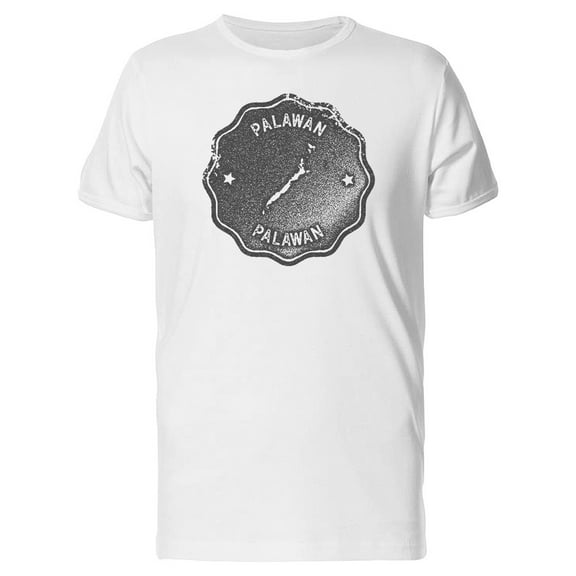Palawan Grunge Map T-Shirt Men -Image by Shutterstock, Male Small
