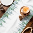 thumbnail image 3 of Sage Green Wisteria Table Runner 90 Inches, Sprinng Summer Pastoral Botanical Bed Runner Dresser Scarves Tabletop for Indoor Outdoor Parties/Ceremony/Banquet, 13" x 90", 3 of 9